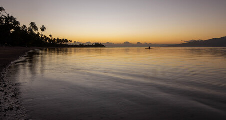 Quiet ocean lagon on a tropical island