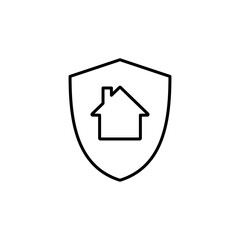 home insurance icon vector. home protection icon