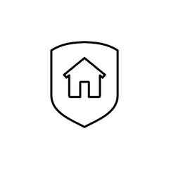 home insurance icon vector. home protection icon