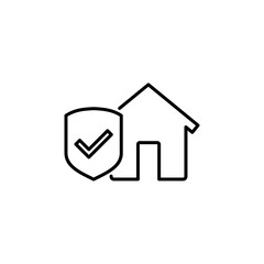 house insurance icon vector. house protection icon.