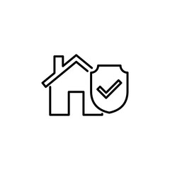 house insurance icon vector. house protection icon.