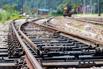 Close-up Of Railroad Tracks