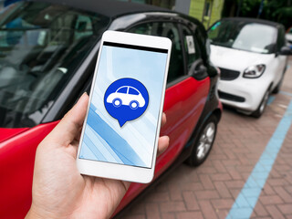 Smart phone and sharing car
