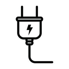 Obraz premium power plug icon, electricity, house interior vector