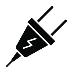 power plug icon, electricity, house interior vector