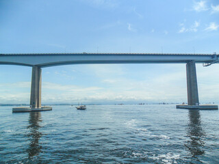 rio x niteroi bridge in rio de janeiro brazil