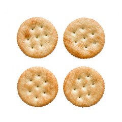 Four Butter biscuit isolated on a white background
