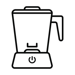 blender mixer icon, kitchen utensil interior vector