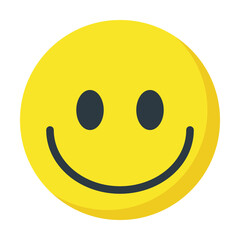 smiley face icon, emoticon, happy vector