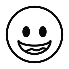 smiley face icon, emoticon, happy vector