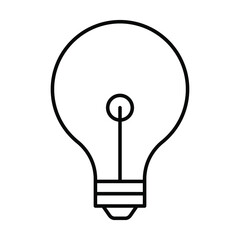 light bulb icon, idea lamp light energy vector