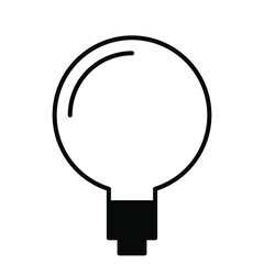 light bulb icon, idea lamp light energy vector