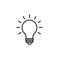 Lamp icon vector. Light bulb icon vector. idea symbol.