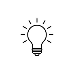 Lamp icon vector. Light bulb icon vector. idea symbol.