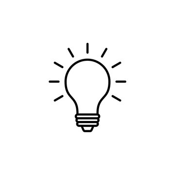 Lamp icon vector. Light bulb icon vector. idea symbol.