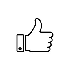 Like icon vector. Thumbs up icon vector. Hand like