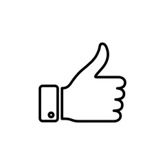 Like icon vector. Thumbs up icon vector. Hand like
