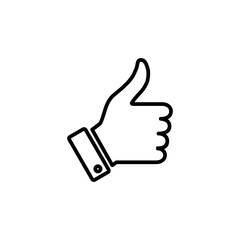 Like icon vector. Thumbs up icon vector. Hand like