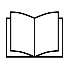 book opened icon, education vector