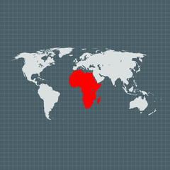 Fototapeta na wymiar map of Africa