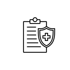 Fototapeta premium Medical insurance icon vector. health insurance icon