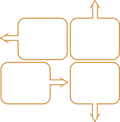 吹き出しがついたフレーム矢印