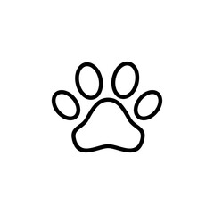 Paw icon vector. paw print icon vector. dog or cat paw