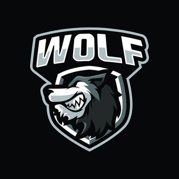 Wolf mascot design for sport or e-sport team