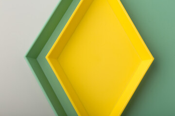 colorful plastic tray pattern on white Background.