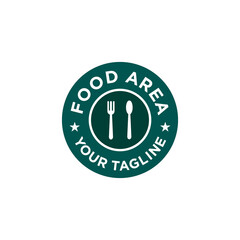 Restaurant logo. Fork and spoon icon vector