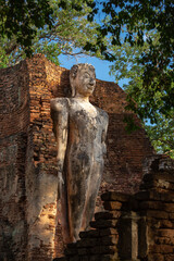 Buddha Image in Wat Phra Si lriyabot at Kamphaeng Phet Historical Park, Kamphaeng Phet Province, Thailand. This is public property, no restrict in copy or use