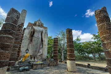Wat Saphan Hin, Sukhothai province, Thailand, a World Heritage Site located outside the walls of...