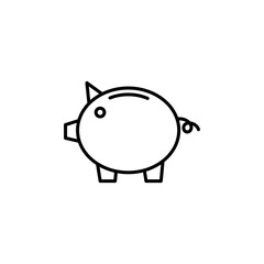 Piggy bank icon vector. piggy money icon