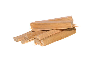 wooden blocks isolated on white background