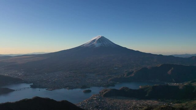 富士山　ドローン空撮　富士五湖　河口湖　新道峠