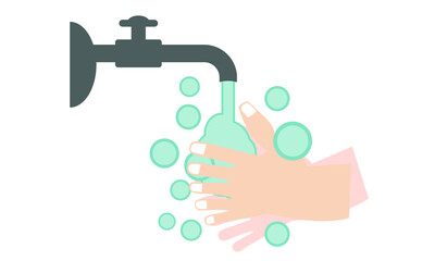 Washing hands to prevent infection ,Hygiene concept.