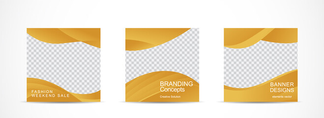 Set square banner template for social media post and web internet ads.vector illustrations.