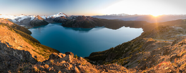 View on garibaldi lake from the panorama ridge, garibaldi provincial park, canada