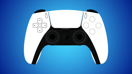 Gamepad from game console isolated on gradient. Vector illustration. EPS 10.