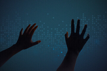 DJ adjusting volume on interactive screen