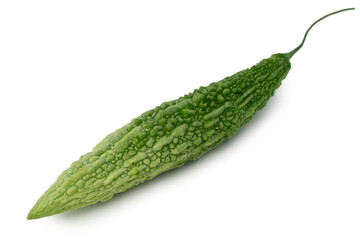 bitter melon, bitter gourd, bitter squash vegetable fruit isolated on white background