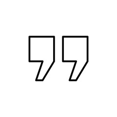 Quote icon vector. Quotation mark symbol.
