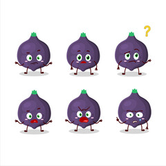 Cartoon character of fig with what expression