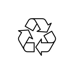 Recycle icon vector. Recycling vector icon.