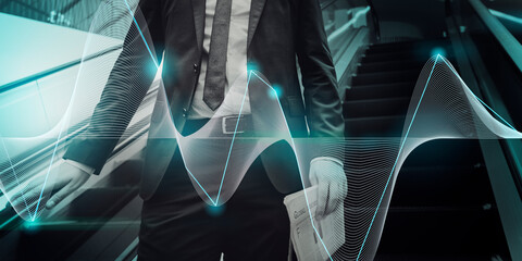 Businessman with a financial newspaper