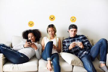 Teenagers addicted to their smartphones