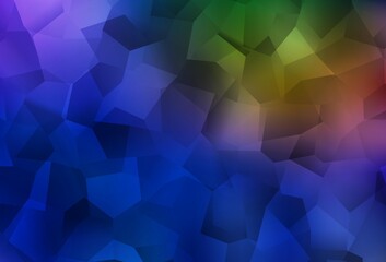 Obraz premium Dark Blue, Yellow vector backdrop with memphis shapes.