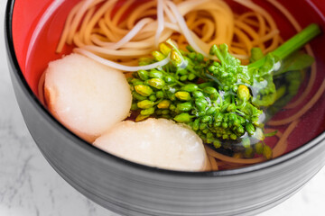 菜の花のすまし汁