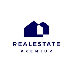 real estate house mortgage logo vector icon illustration