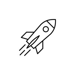 Rocket icon vector. Startup icon vector.